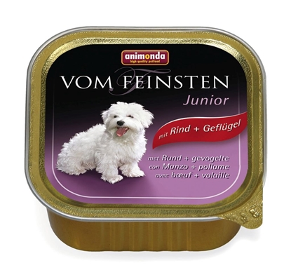 Изображение Vom feinsten puppy 150g konservai jauniems šunims su jautiena ir paukštiena MR