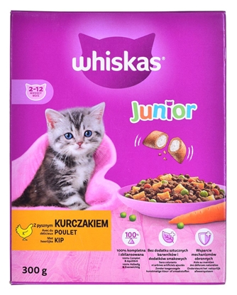 Picture of WHISKAS Junior with chicken - sausas kačių maistas - 300 g