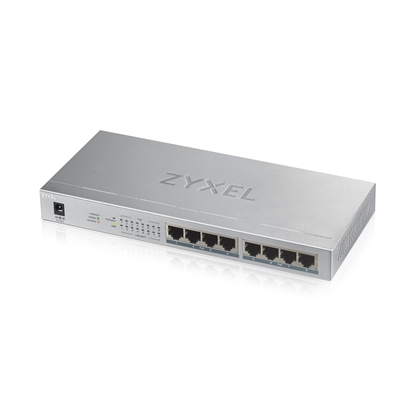 Attēls no Zyxel GS1008HP Unmanaged Gigabit Ethernet (10/100/1000) Power over Ethernet (PoE) Grey