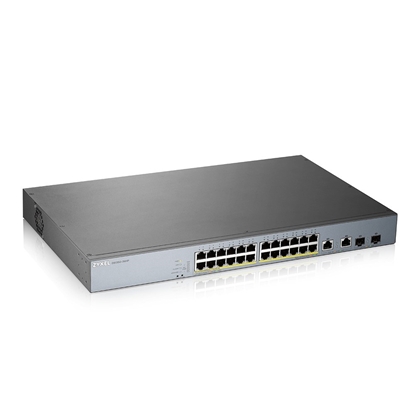 Attēls no Zyxel GS1350-26HP-EU0101F network switch Managed L2 Gigabit Ethernet (10/100/1000) Power over Ethernet (PoE) Grey