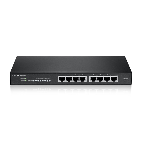 Picture of Zyxel GS1915-8 Managed L2 Gigabit Ethernet (10/100/1000) Black