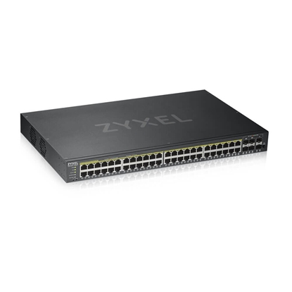 Attēls no Zyxel GS1920-48HPV2 Managed Gigabit Ethernet (10/100/1000) Power over Ethernet (PoE) Black