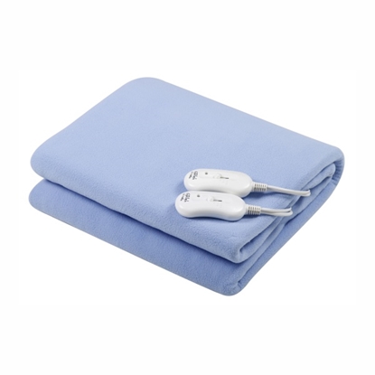 Attēls no Gallet | Electric blanket | GALCCH160 | Number of heating levels 3 | Number of persons 2 | Washable | Remote control | Polar fleece | 2 x 60 W | Blue