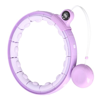 Attēls no Vingrošanas aplis ar atsvaru FH02 VIOLET HULA HOOP WITH WEIGHT + COUNTER STOCK