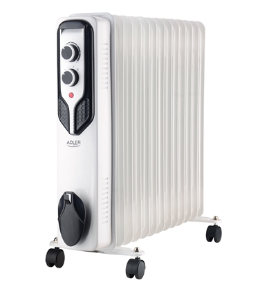 Изображение Adler | Oil-Filled Radiator | AD 7818 | Oil Filled Radiator | 2500 W | Number of power levels 3 | White