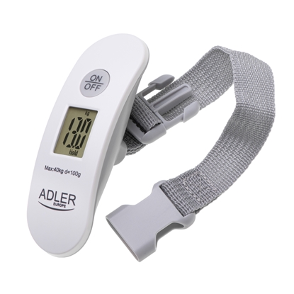 Attēls no Adler | Travel Luggage Scale | AD 8189 | Maximum weight (capacity) 40 kg | Accuracy 100 g | White