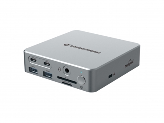 Picture of CONCEPTRONIC Dock USB-C->2xHDMI,2xUSB-C,4xUSB-A,DP,GbE LAN