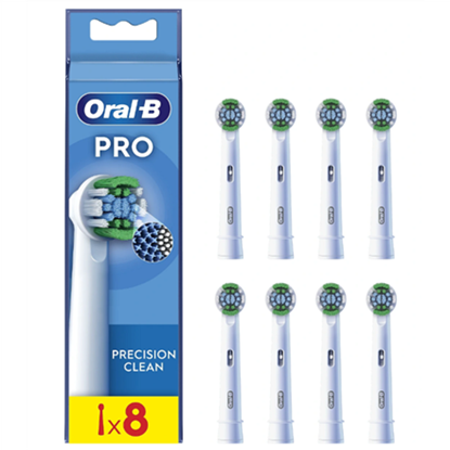 Attēls no Dantų šepetėlio antgaliai ORAL-B, EB20-8 Precision, 8 vnt., balti