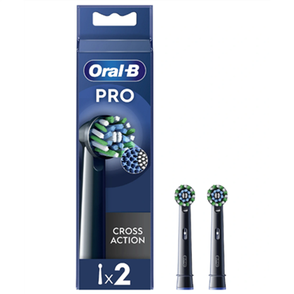 Attēls no Dantų šepetėlio antgaliai ORAL-B, EB50-2 Cross Action Pro, 2 vnt., juodi