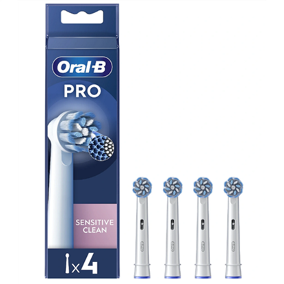 Изображение Dantų šepetėlio antgaliai ORAL-B, EB60-4 Sensitive Clean Pro, 4 vnt., balti