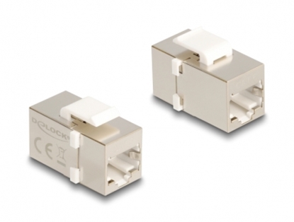 Attēls no Delock Keystone Module RJ45 jack to RJ45 jack Cat.6 FTP