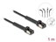 Attēls no Delock RJ45 Slim Network Cable Cat.6A U/FTP angled black 1 m