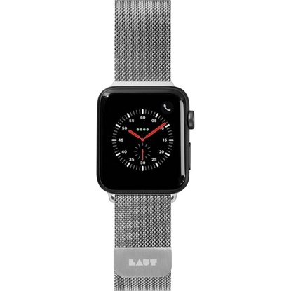 Attēls no Dirželis LAUT Steel Lope Apple išmaniajam laikrodžiui 42mm, nerūdijančio plieno, sidabrinis