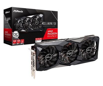 Picture of Graphics Card|ASROCK|AMD Radeon RX 6750 XT|12 GB|GDDR6|192 bit|PCIE 4.0 16x|GPU 2235 MHz|1xHDMI|3xDisplayPort|RX6750XTCLP12GO