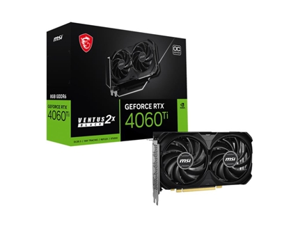 Picture of Graphics Card|MSI|NVIDIA GeForce RTX 4060 Ti|8 GB|GDDR6|128 bit|PCIE 4.0 16x|Dual Slot Fansink|1xHDMI|3xDisplayPort|RTX4060TI8GVEN2XE1OC