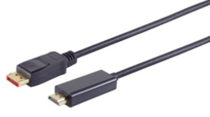 Picture of Kabelis Brackton DisplayPort Male - HDMI Male 1.0m Black