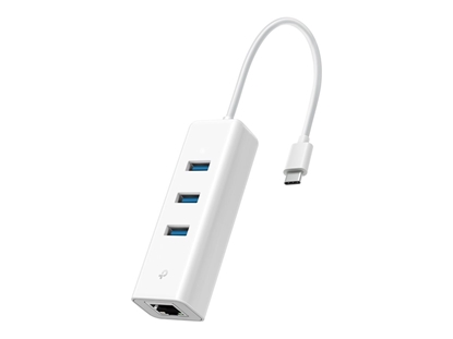 Изображение USB centrmezgls TP-Link UE330C USB-C - 3 x USB-A 3.0 Ports 1 Gigabit Ethernet Port