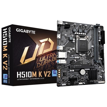 Изображение Mainboard|GIGABYTE|Intel Q470 Express|LGA1200|Micro-ATX|Memory DDR4|Memory slots 2|1xPCI-Express 3.0 1x|1xPCI-Express 3.0 16x|1xM.2|1xHDMI|3xAudio-Out|4xUSB 2.0|2xUSB 3.2|1xRJ45|H510MKV22.0