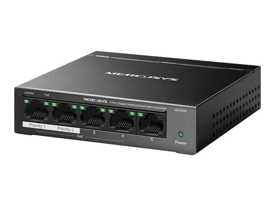 Picture of Mercusys 5-Port Gigabit Desktop Switch with  4-Port PoE+ | Mercusys