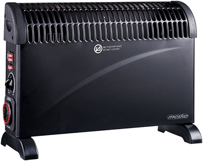 Picture of Mesko | Convector Heater with Timer and Turbo Fan | MS 7741b | Convection Heater | 2000 W | Number of power levels 3 | Black