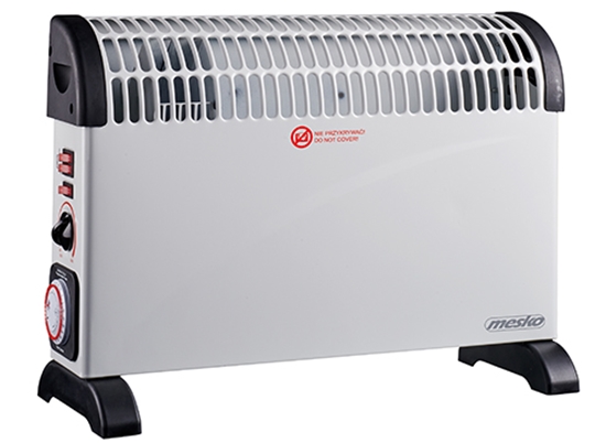 Изображение Mesko | Convector Heater with Timer and Turbo Fan | MS 7741w | Convection Heater | 2000 W | Number of power levels 3 | White