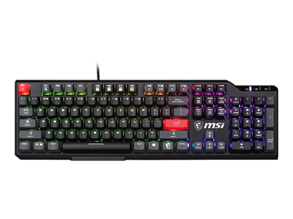 Attēls no MSI | VIGOR GK41 DUSK LR US | Gaming keyboard | Wired | US | Black | Kailh Red