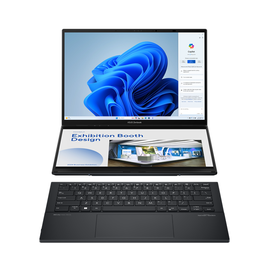 Picture of Notebook|ASUS|ZenBook Series|DUO|UX8406MA-PZ103W|CPU  Core Ultra|u9-185H|2300 MHz|14"|Touchscreen|2880x1800|RAM 32GB|LPDDR5x|SSD 1TB|Intel Arc Graphics|Integrated|Windows 11 Home|Grey|1.65 kg|90NB12U1-M00HS0