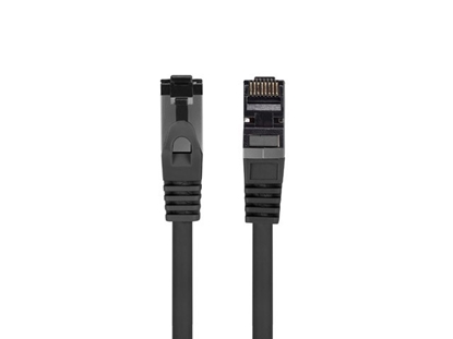 Picture of Patchcord kat.8.1 S/FTP LSZH CU 0.25m czarny fluke passed