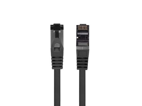 Picture of Patchcord kat.8.1 S/FTP LSZH CU 0.25m czarny fluke passed