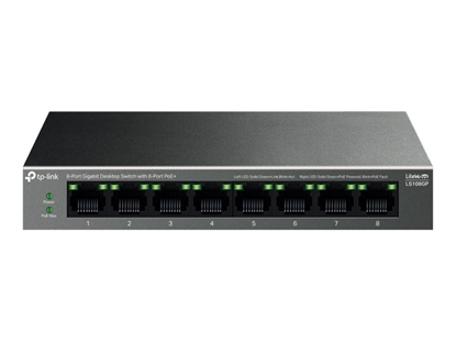 Изображение Switch|TP-LINK|LS108GP|Desktop/pedestal|8x10Base-T / 100Base-TX / 1000Base-T|PoE+ ports 8|LS108GP