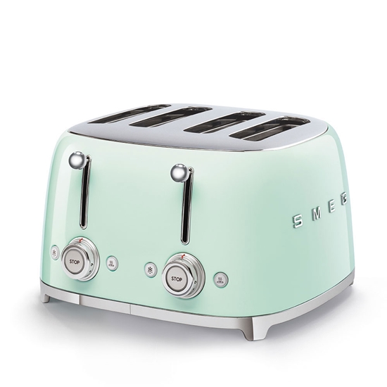 Picture of SMEG TOASTER 4X4 50�STYLE PASTEL GREEN TSF03PGEU