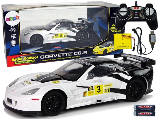 Picture of Sportinis nuotoliniu būdu valdomas automobilis Corvette C6.R, baltas