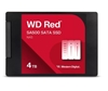 Picture of SSD|WESTERN DIGITAL|Red SA500|4TB|SATA 3.0|Write speed 520 MBytes/sec|Read speed 560 MBytes/sec|2,5"|TBW 500 TB|MTBF 1750000 hours|WDS400T2R0A