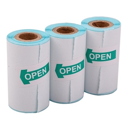 Picture of Sticker Paper for Thermal Label Printer, D30mm x 52mm, 3 rolls