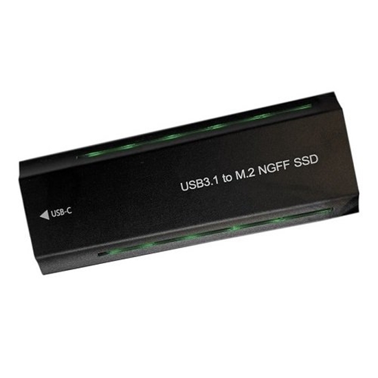 Picture of Kieszeń Extra Digital Ultra M.2 PCIe NGFF/NVMe SSD dėklas USB3.2, 20Gbps, RGB