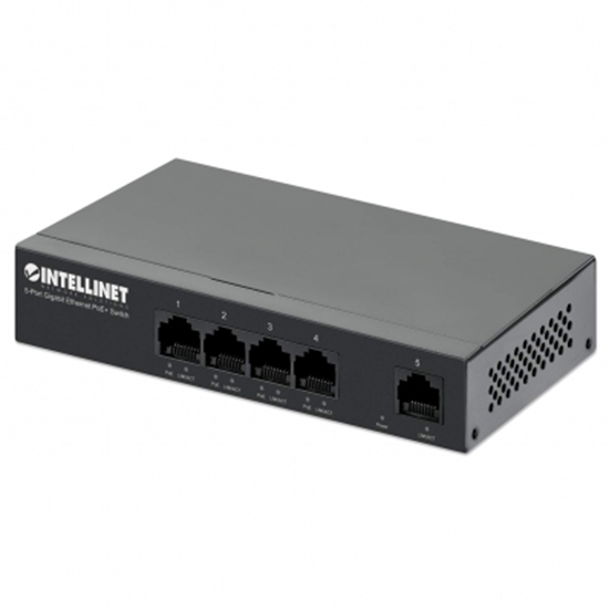 Picture of INTELLINET 5-Port Gigabit Ethernet PoE+ Switch 4x PSE PoE+