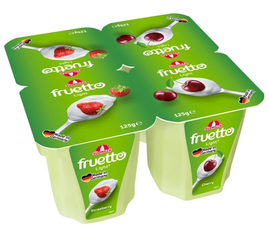 Изображение Jogurta deserts Fruetto Light zemeņu, ķiršu 0,2% 125g