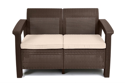 Изображение Keter Darza divans divvietigs Corfu Love Seat bruns 29197359599