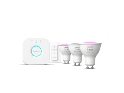 Picture of Philips Hue WCA Starter Kit 3pcs, Bridge, Switch | GU10 | 4.2 W | White and colour light