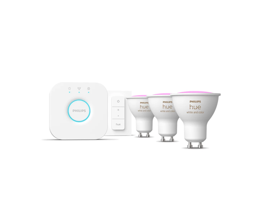 Изображение Philips Hue WCA Starter Kit 3pcs, Bridge, Switch | GU10 | 4.2 W | White and colour light