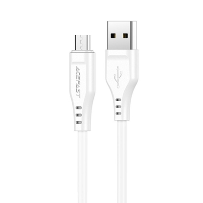 Picture of USB kabelis Acefast C3-09 USB-A to MicroUSB 1.2m baltas