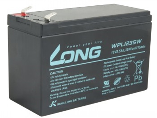 Изображение LONG BATERIE 12V 8,5AH F2 HIGHRATE LONGLIFE 9 LET (WPL1235W)