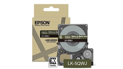 Изображение Epson LK-5QWJ Khaki, White