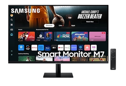 Изображение Monitor 32 cale SMART M70D VA 3840x2160 UHD 16:9 2xHDMI 3xUSB 2.0 1xUSB-C (65W) 4ms 60Hz WiFi/BT głośniki płaski 2Yd2d