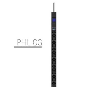 Picture of Listwa zasilająca rack pdu 19"  10a 16x iec c13 3m iec c14      miernik pionowa czarna 