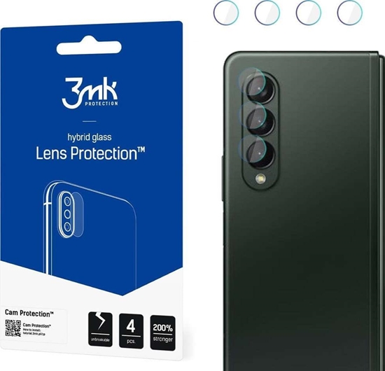 Изображение 3MK Szkło x4 na kamerę obiektyw 3mk Lens Protection do Samsung Galaxy Z Fold 3 5G