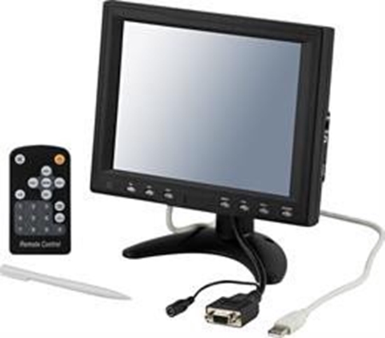 Изображение 8 "TFT color display with touchscreen, remote control, stylus, audio, VGA / USB / AV port, black Can