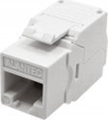 Изображение Adapter AV Alantec Moduł keystone RJ45 beznarzędziowy UTP kat.5e, SLIM, kolor biały ALANTEC