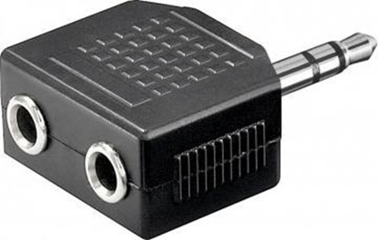 Picture of Adapter AV Goobay Jack 3.5mm - Jack 3.5mm x2 czarny (RB11104)