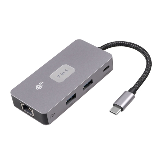 Picture of Adapter HUB USB C (7w1) HDMI USB SD/TF RJ45 (2500 Mbps) PD